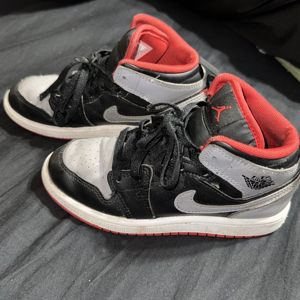 Kids Black and Red Sneakers